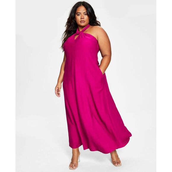 Plus Size Halter Maxi Dress - Picture 1 of 1